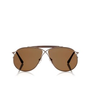 Los Anteojos Tom Ford Tom N.6 Hombre Rosas Doradas Marrones | 428-FAEWGJ