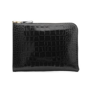 Maletín Tom Ford Alligator Buckley Zip Portfolio Hombre Negras | 743-NWKAUI