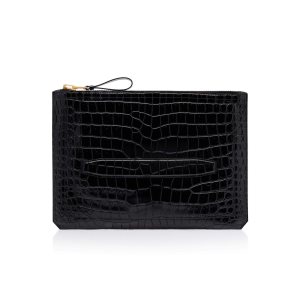Maletín Tom Ford Printed Alligator Buckley Handle Portfolio Hombre Negras | 541-CAGQUH