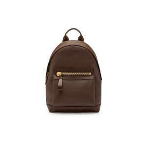 Mochilas Tom Ford Grain Cuero Buckley Hombre Marrones | 819-NMFURB