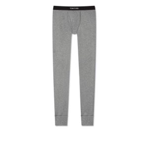 Pantalones De Pijama Tom Ford Algodon Hombre Gris | 308-XTEARC