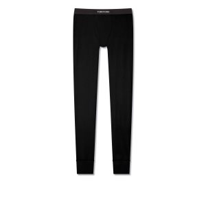 Pantalones De Pijama Tom Ford Algodon Hombre Negras | 768-HFYNDE