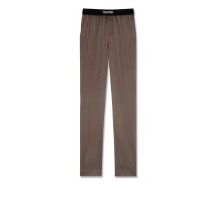 Pantalones De Pijama Tom Ford Silk Hombre Marrones | 502-RDYTBK
