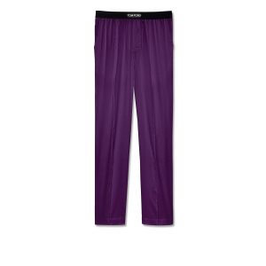 Pantalones De Pijama Tom Ford Silk Hombre Moradas | 731-LIETYP