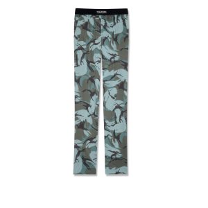 Pantalones De Pijama Tom Ford True Camo Silk Hombre Aquarelli | 672-EIJRPY
