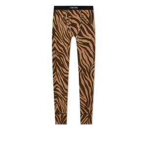 Pantalones De Pijama Tom Ford Zebra Algodon Hombre Caramel | 780-XVEFOT
