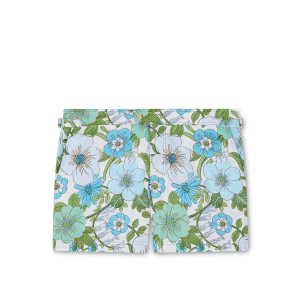 Pantalones Tom Ford 60'S Floral Print Swim Corta Hombre Azules | 560-UGYJNK
