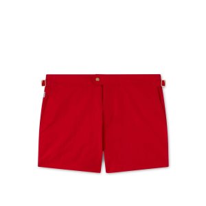Pantalones Tom Ford Compact Poplin Swim Corta Hombre Rojas Claro | 903-DAEHJP