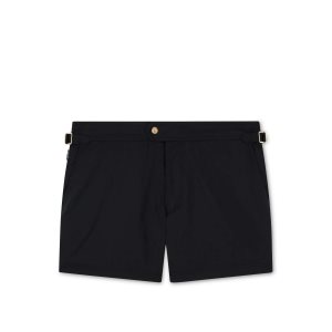 Pantalones Tom Ford Compact Poplin Swim Corta Hombre Negras | 962-TQZOYC