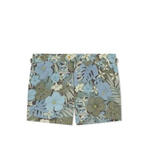 Pantalones Tom Ford Dusty Hibiscus Print Swim Corta Hombre Azules Verde | 576-UOGJEW