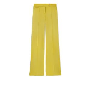 Pantalones Tom Ford Fluid Double-faced Satin Anchos Legs Mujer Charteuse Citrine | 158-HBCLFV