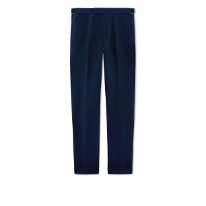 Pantalones Tom Ford Iridescent Twill Cooper Trouser Hombre Azul Marino | 371-BEICNV