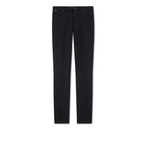 Pantalones Tom Ford Lana Twill Deporte Hombre Negras | 046-XAJWGR