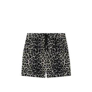 Pantalones Tom Ford Leopard Print Velour Shorts Hombre Negras Beige | 879-JYMEPB