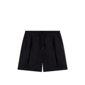 Pantalones Tom Ford Ligeros Lyocell Pleat Corta Hombre Negras | 782-FTPYCQ