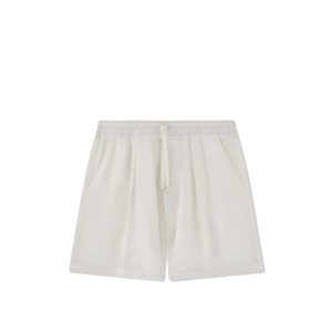Pantalones Tom Ford Ligeros Lyocell Pleat Corta Hombre Blancas | 901-IVQJUT