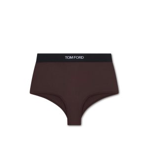 Pantalones Tom Ford Modal Signature Briefs Mujer Chocolate Oscuro | 217-AXOBWN