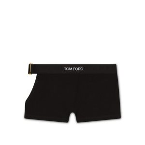 Pantalones Tom Ford Modal Signature Cut-out Boxers Mujer Negras | 825-EJKDXH