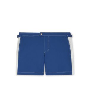Pantalones Tom Ford Nylon A Rayas Swim Corta Hombre Azules | 817-RXKWUI