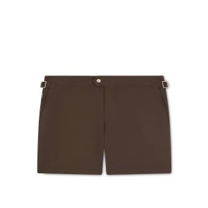 Pantalones Tom Ford Nylon Swim Shorts Hombre Marrones Oscuro | 091-QKFCMH