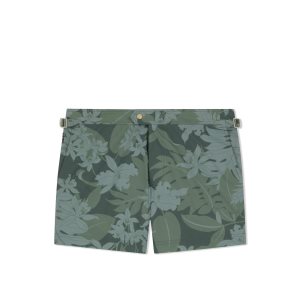 Pantalones Tom Ford Orchid Camo Print Swim Corta Hombre Verde | 542-LUDHCJ