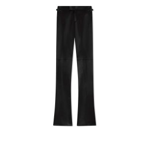 Pantalones Tom Ford Plonge Cuero Flares Mujer Negras | 324-GRBNCO