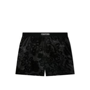 Pantalones Tom Ford Primrose Floral Tulle Devore' Boxer Shorts Mujer Negras | 401-XVWSAD