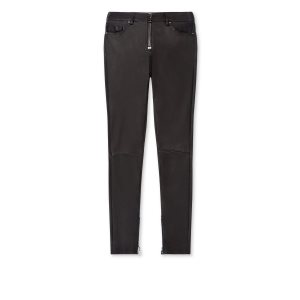Pantalones Tom Ford Stretch Cuero Zip Front Leggings Mujer Negras | 197-EBWPTI