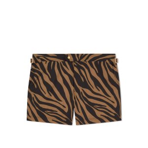 Pantalones Tom Ford Zebra Print Swim Corta Hombre Negras | 164-GQFOTW