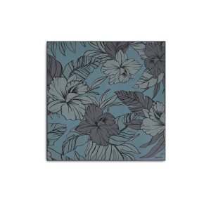 Pañuelos De Bolsillo Tom Ford Hibiscus Floral Silk Hombre Gris | 751-EWUOSY