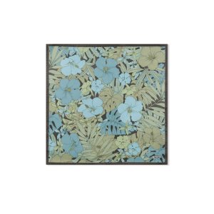 Pañuelos De Bolsillo Tom Ford Hibiscus Print Hombre Azules | 059-UOPASD