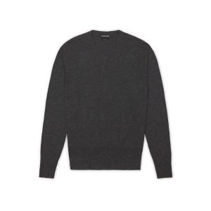 Prendas De Punto Tom Ford Cashmere Silk V-neck Hombre Gris | 058-MBQVXW