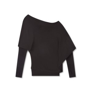 Prendas De Punto Tom Ford Fine Cashmere Silk Off The Shoulder Mujer Negras | 103-YPMGID