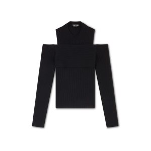 Prendas De Punto Tom Ford Lana Rib Two Pieces Mujer Negras | 817-DCBJSI