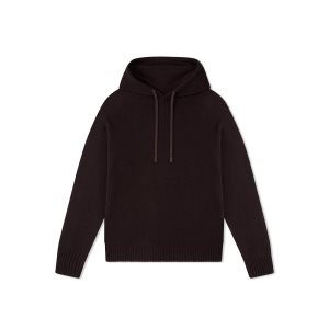 Prendas De Punto Tom Ford Seamless Cashmere Hoodie Hombre Marrones | 634-ANWGOU