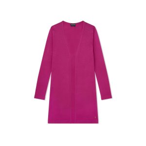 Prendas De Punto Tom Ford Slinky Viscose Long Cardigan Mujer Fuschia | 459-RPJMXF