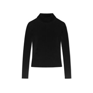 Prendas De Punto Tom Ford Stretch Algodon Cashmere Top Mujer Negras | 258-QYWKAF