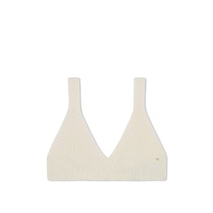 Prendas De Punto Tom Ford Stretch Algodon Cashmere Bra Mujer Chalk | 685-MQXGIH