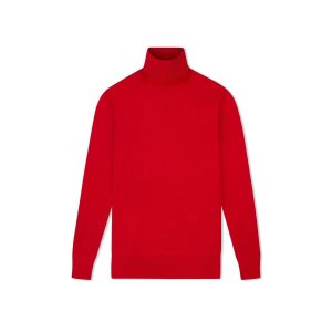 Prendas De Punto Tom Ford Super Light Silk Rib Turtleneck Mujer Rojas | 631-RXCGWV