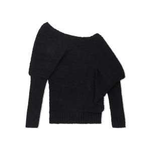Prendas De Punto Tom Ford Textured Algodon Off The Shoulder Mujer Negras | 579-TFPJZV
