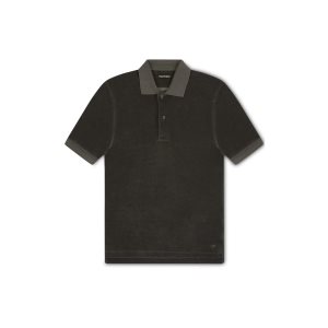 Prendas De Punto Tom Ford Towelling Polo Hombre Verde Oliva | 294-WPIJDN