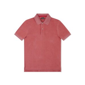 Prendas De Punto Tom Ford Towelling Polo Hombre Coral | 897-UGYOPI