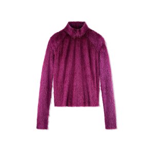 Prendas De Punto Tom Ford Viscose 'Fur' Turtleneck Top Mujer Fuschia | 137-MJZTLA