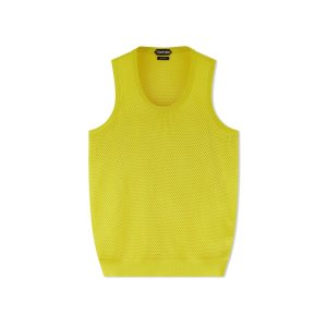 Prendas De Punto Tom Ford Viscose Mesh Vest Hombre Limón | 582-HNTMXW