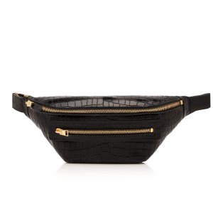 Riñonera Tom Ford Printed Alligator Buckley Hombre Negras | 607-OIMCGU