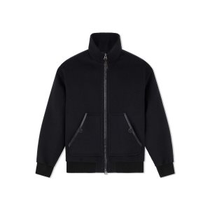 Ropa De Abrigo Tom Ford Camel Hair Funnel Blouson Hombre Negras | 392-NRVXYB