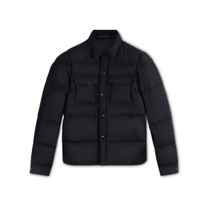Ropa De Abrigo Tom Ford Cashmere Down Outershirt Hombre Azul Marino | 692-QUTYCR