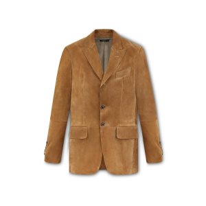 Ropa De Abrigo Tom Ford Cashmere Gamuza Sartorial Blazer Hombre Marrones | 134-JDZESQ