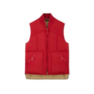 Ropa De Abrigo Tom Ford Down Gilet Hombre Rojas | 785-QWEIUC