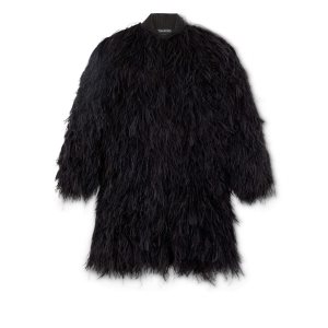 Ropa De Abrigo Tom Ford Feathers On Organza Coat Mujer Negras | 349-FXCDPJ